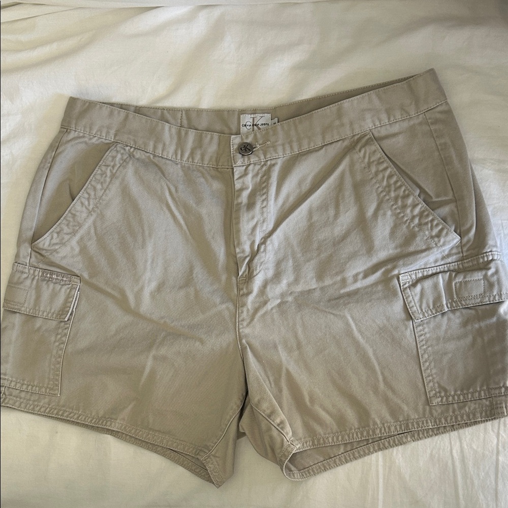 Calvin Klein Women's Beige Cargo Shorts